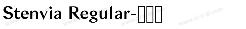 Stenvia Regular字体转换